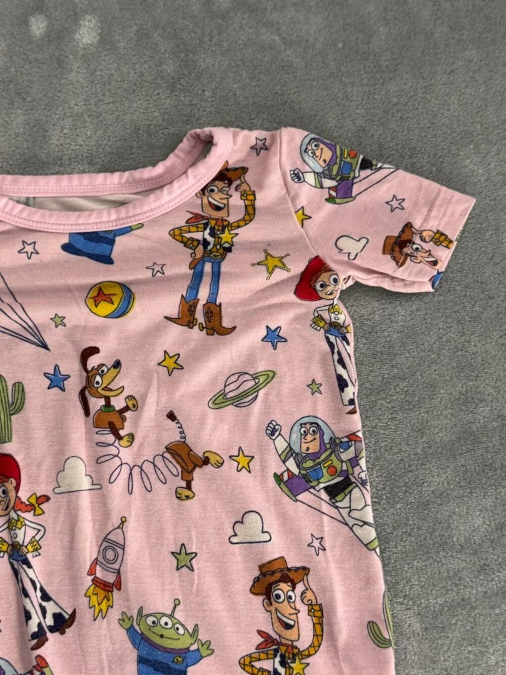 Little Sleepies Disney Story Pals Pink Two Piece Pajamas 18-24 Months